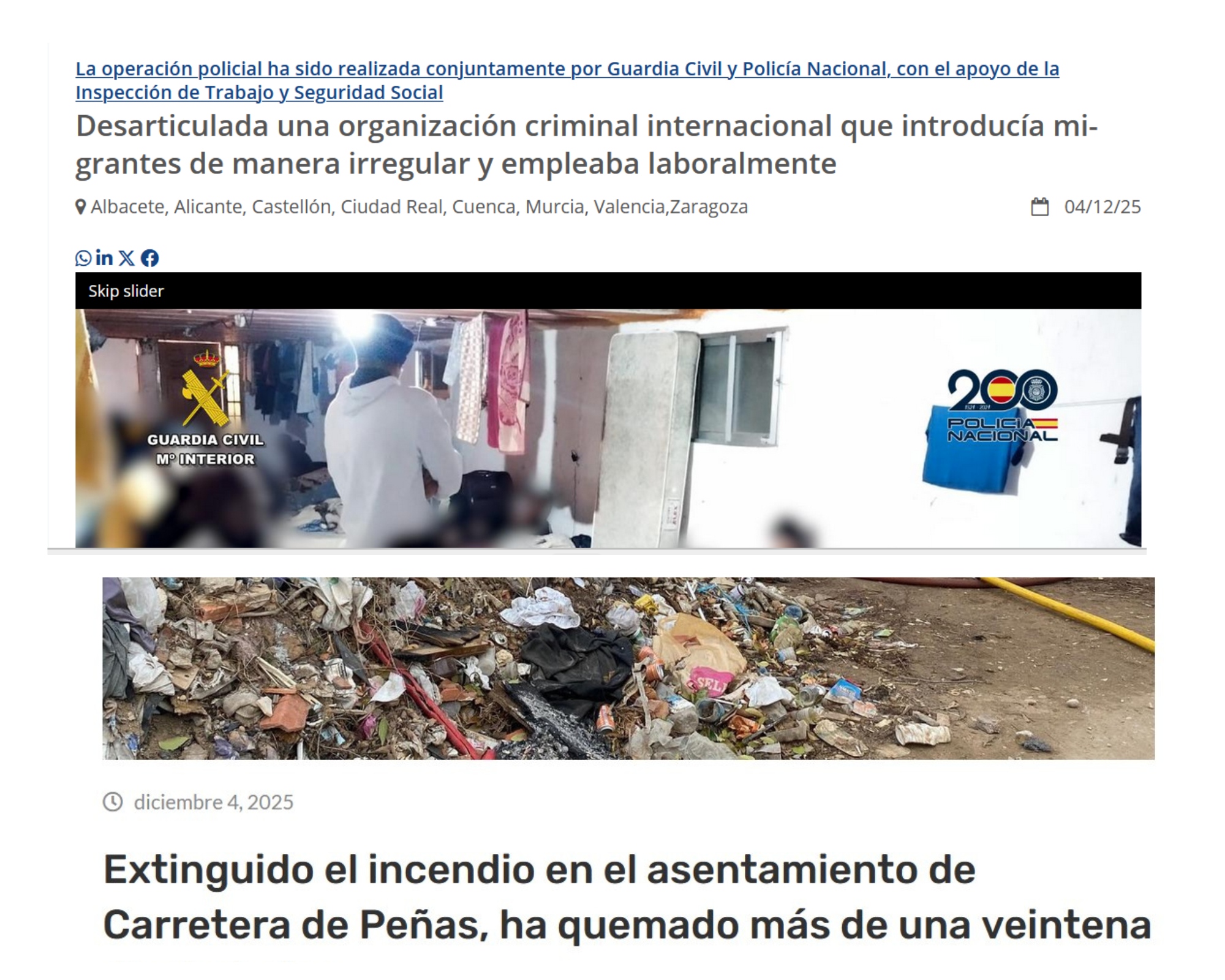 Noticias de vulnerabilidad en Albacete